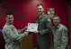 Capt. Dane Richards, 434th Flying Training Squadron category check instructor pilot, was chosen by wing leadership to be the XLer of the week, for the week of Jan. 31, 2018, at Laughlin Air Force Base, Texas. The XLer award, presented by Col. Charlie Velino, 47th Flying Training Wing commander, is given to those who consistently make outstanding contributions to their unit and the Laughlin mission. (U.S. Air Force Photo/Airman 1st Class Daniel Hambor)