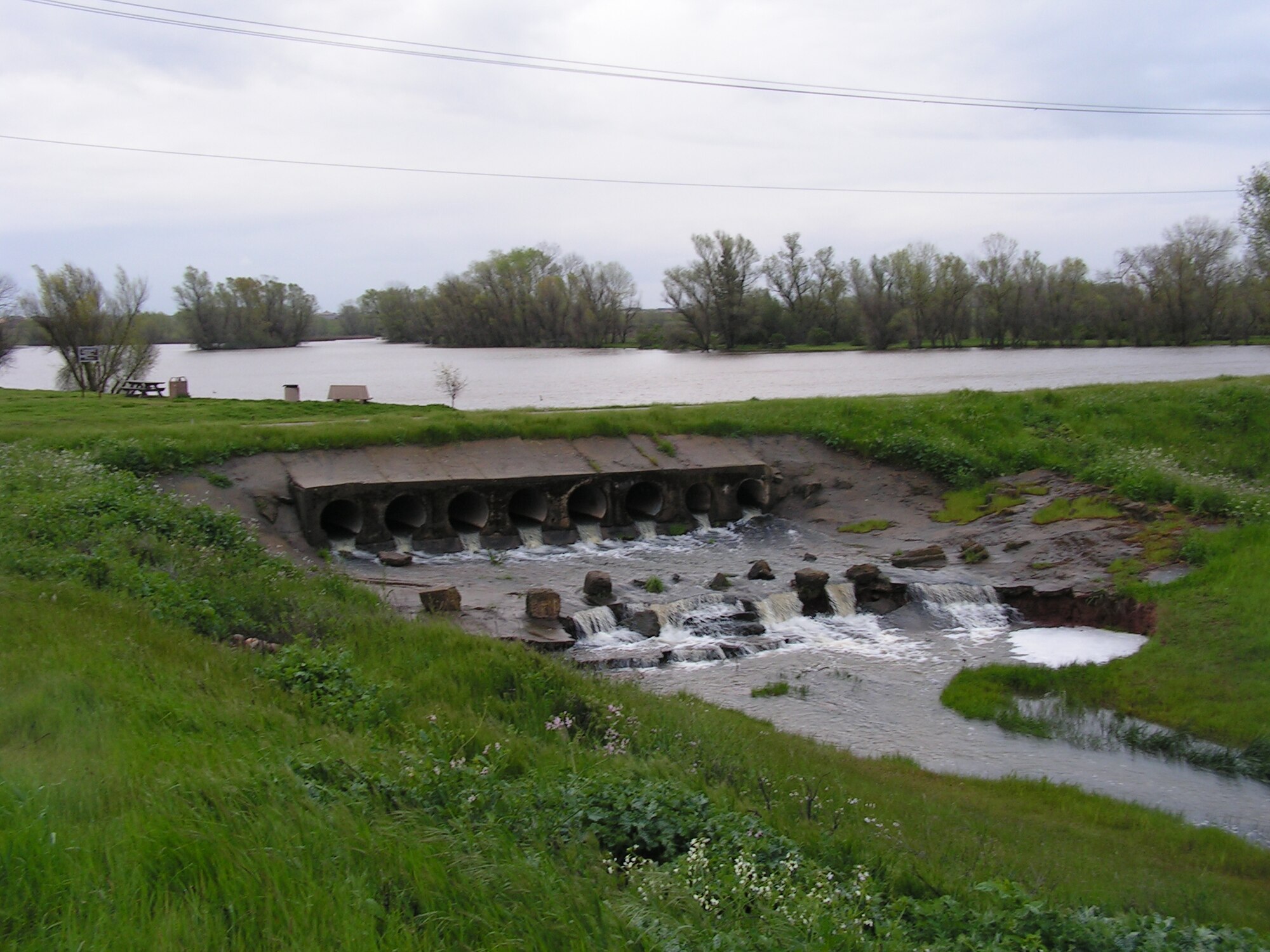 During the 1950s, the U.S. Air Force created Mather Lake near the eastern boundary of Mather Air Force Base for flood control by damming Morrison Creek with earthen embankments. (U.S. Air Force courtesy photo)