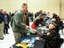 The 934th Airlift Wing hosted 15 Medal of Honor recipients for a Pre-Super Bowl meet and greet Feb. 3.  The event was attended by more than 300 military members and their families who were treated to food and giveaways at the sports themed event. (Air Force Photo/Paul Zadach)