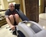 U.S. Air Force Capt. Scott Engman, a Base vs. Base Rowing Challenge participant from the 509th Logistics Readiness Squadron, uses one of designated rowing machines for the competition hosted by the Fitness Center at Whiteman Air Force Base, Mo., Feb. 1, 2018. Each meter rowed will contribute to the overall base average to compete against five other Air Force Global Strike Command bases to win the first Base vs. Base Rowing Challenge Traveling Trophy.