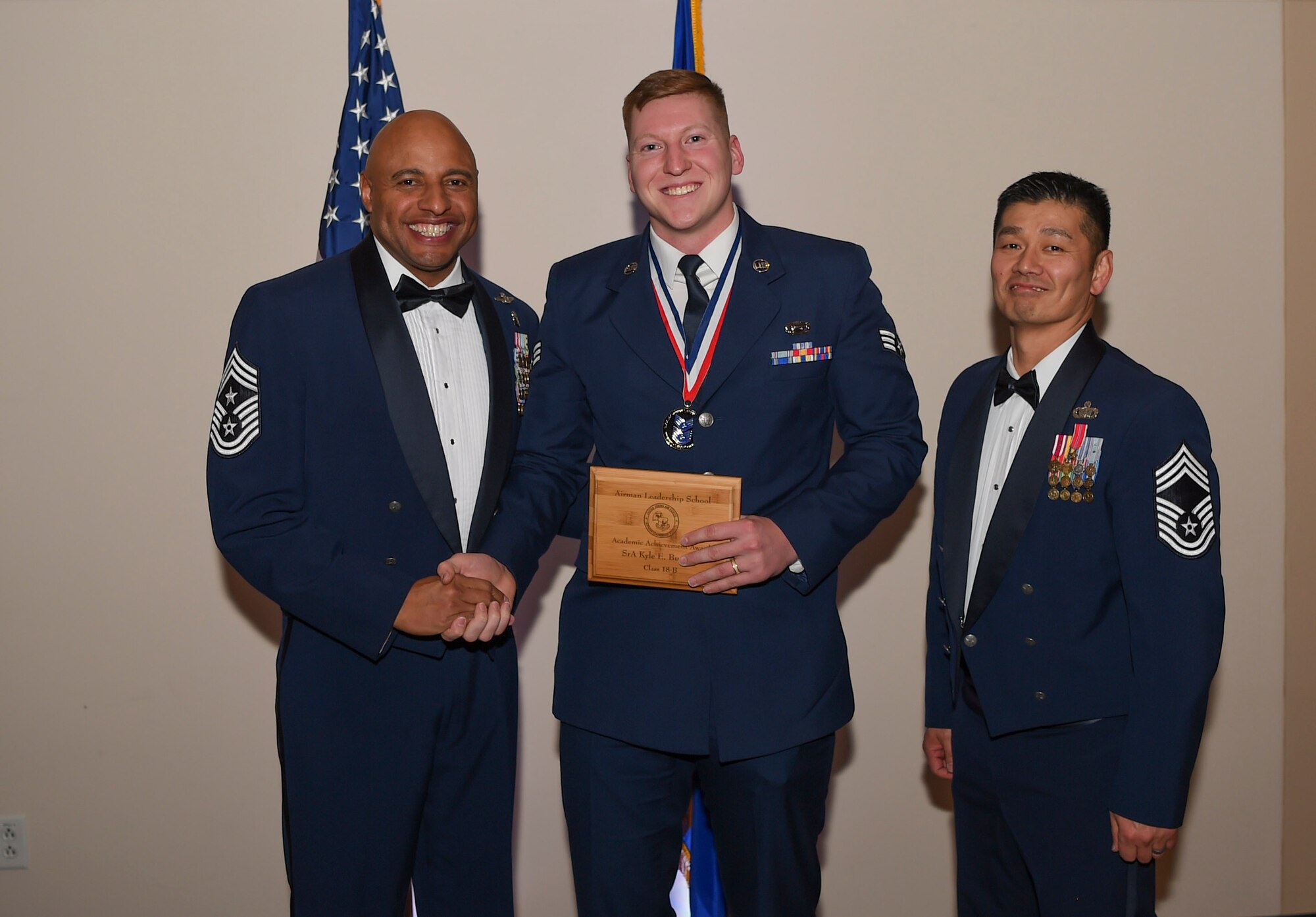 This award denotes excellence as a scholar, is based on all summative objective and performance evaluation scored for the course and is given to the student with the highest academic standing. (U.S. Air Force photo by Airman 1st Class Holden S. Faul)
