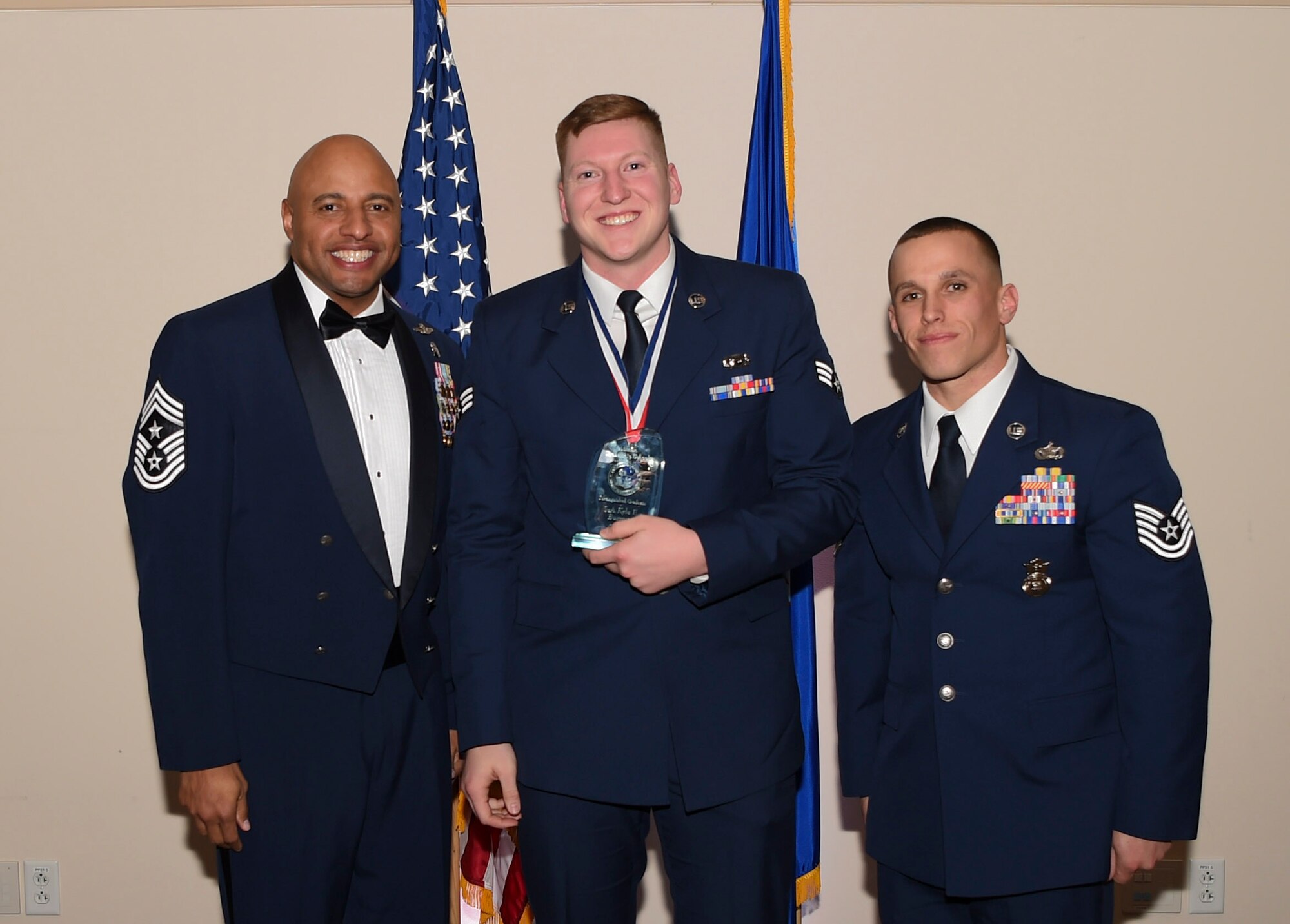 This award is presented to the students with the highest summative objective and performance evaluation scores, as well as leadership points. (U.S. Air Force photo by Airman 1st Class Holden S. Faul)