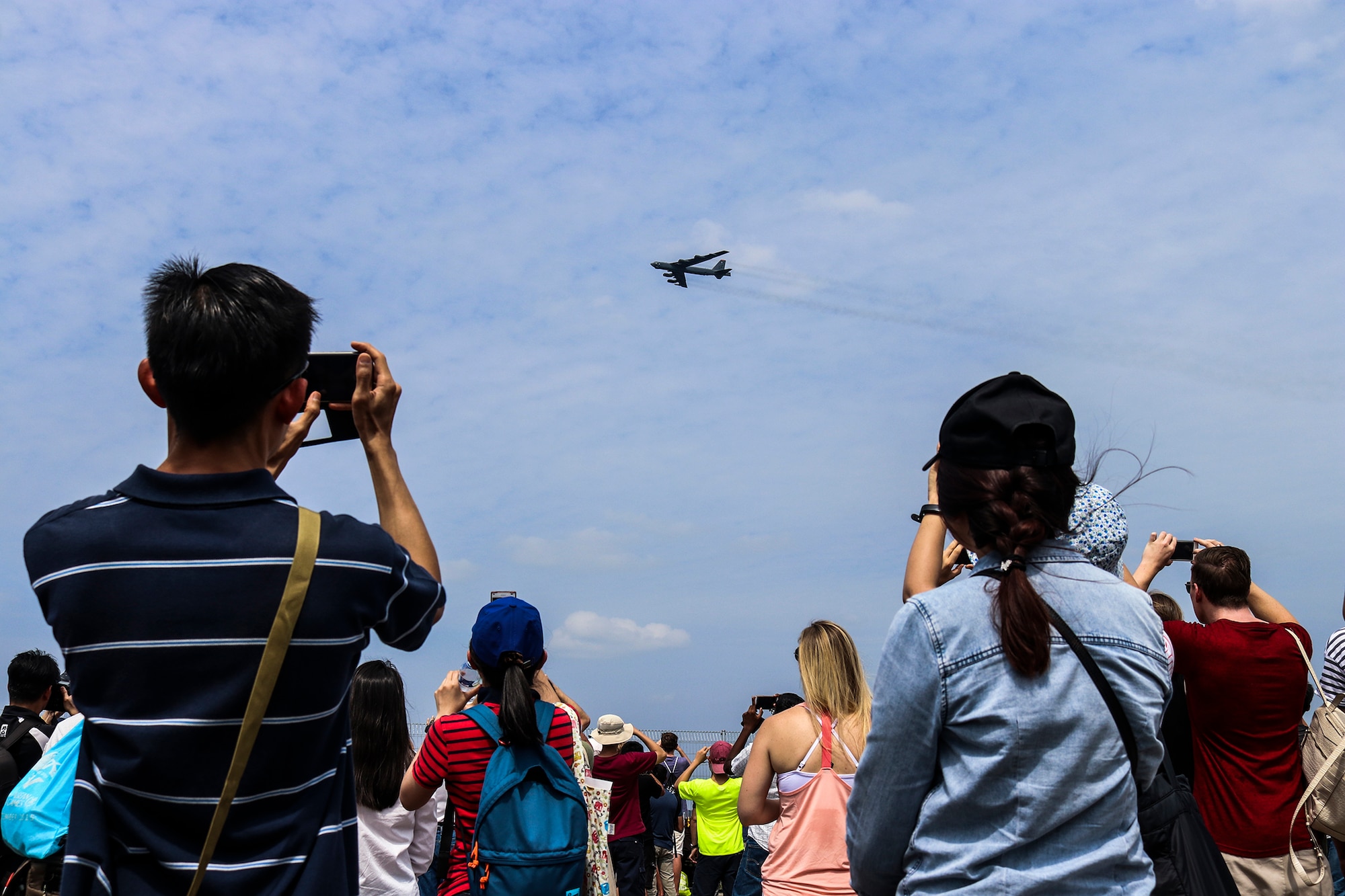 B-52H Stratofortress flies over Singapore International Airshow