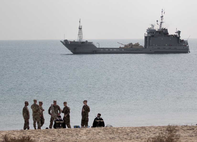 Army Divers Await Dive Demonstration