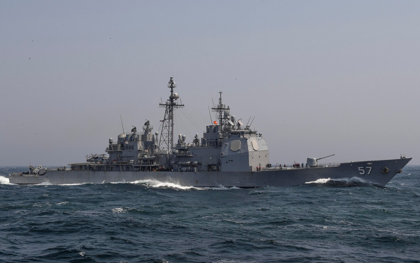 USS Lake Champlain arrives in Guam on deployment