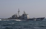 USS Lake Champlain arrives in Guam on deployment