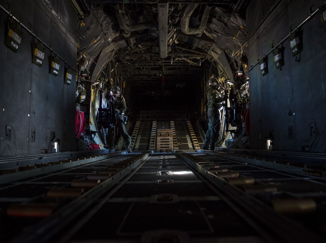 Airmen from the 103rd Airlift Wing participate in an operation readiness exercise at Bradley Air National Guard Base, Conn. on Jan 7, 2018. This readiness exercise prepares Airmen for working in real world CBRNE conditions. (U.S. Air Force photo by Tech Sgt Jeremy Bowcock/released)
