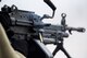 close up of machine gun firing
