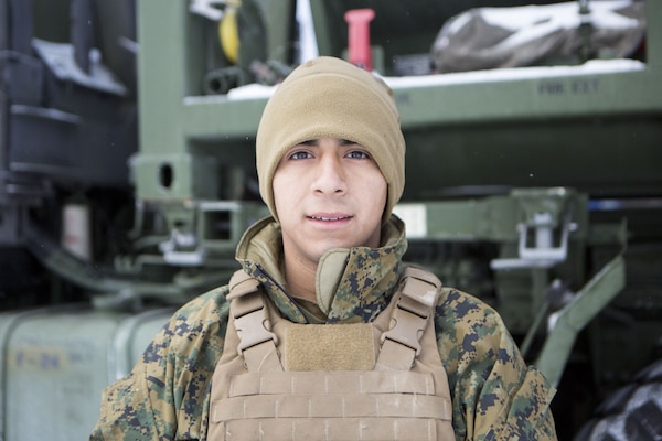 Ruiz is a motor transport mechanic with Company F, 4th Tank Battalion, 4th Marine Division, and is participating with his unit in Exercise Winter Break 2018 on Camp Grayling, Michigan, Feb. 4-17, 2018. When he's not conducting Marine Corps training, Ruiz works as a fencing contractor for a local fencing company in Jacksonville, North Carolina.