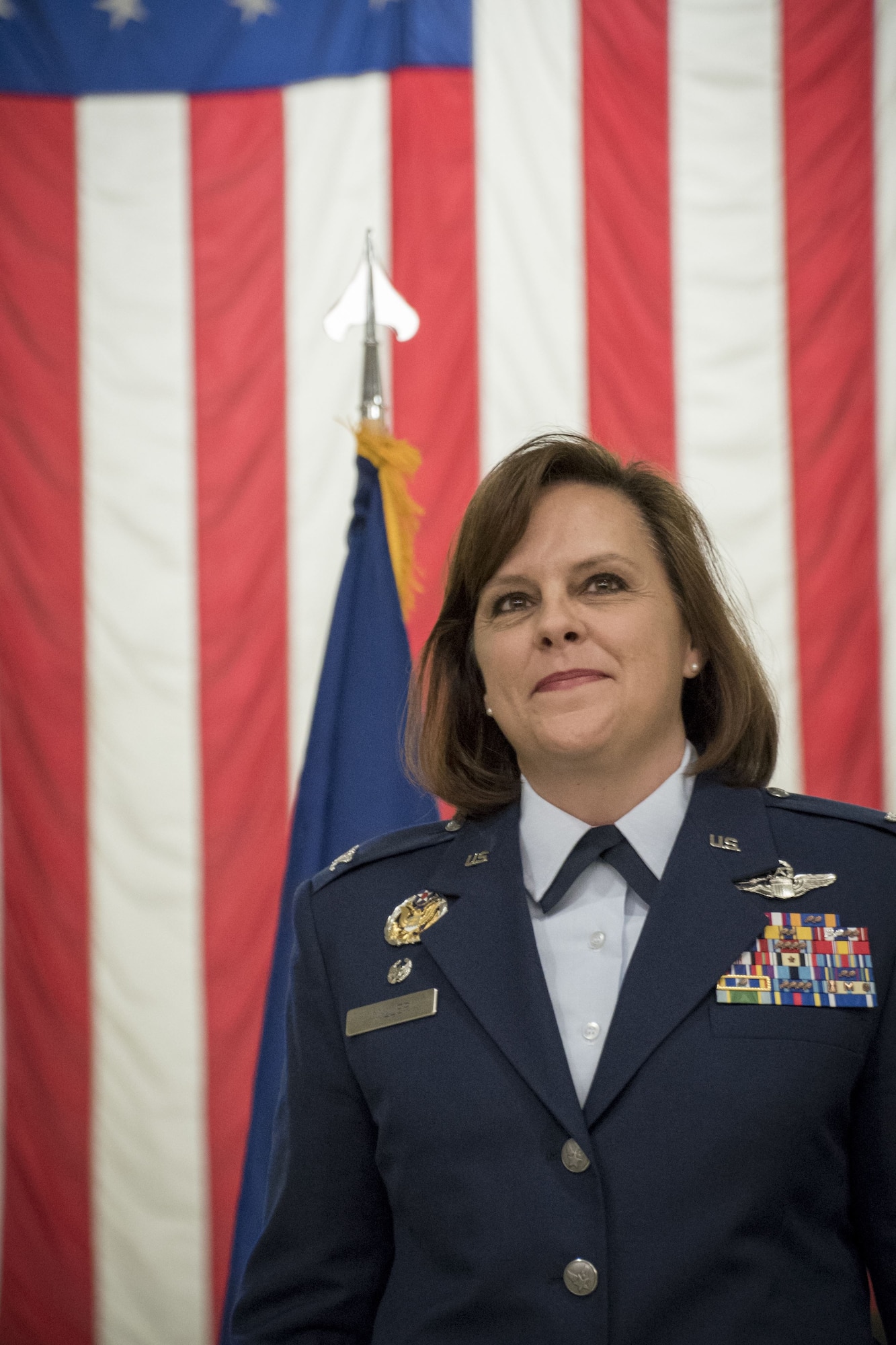 Col. Allison Miller assumes command of the 179th Airlift Wing, Mansfield, Ohio, Feb. 3, 2018, at an assumption of command ceremony. Col. Miller is the first female commander of an Ohio Air Guard unit.