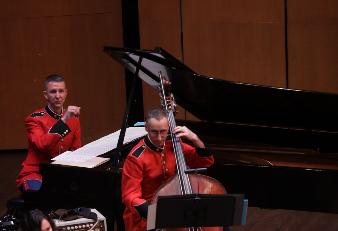 On Feb. 11, 2018, the Marine Chamber Orchestra presented a Living History concert titled "From the Grand Foyer: The Soundtrack of the White House" at the Schlesinger Concert Hall and Arts Center in Alexandria, Va. (U.S. Marine Corps photo by Master Sgt. Amanda Simmons/released)