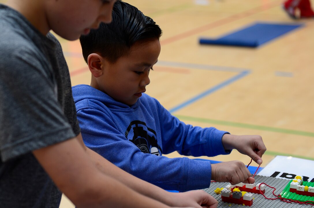 Six interactive activities were set up for families to participate in various healthy lifestyle activities.