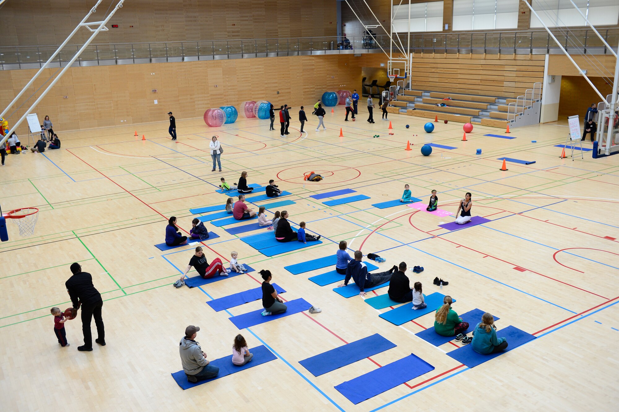 The 30-minute class offered participants various methods of relaxation.