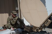 The CFK is setup and tested on a weekly basis to ensure it is fully functional should it be called upon to provide primary communication support.