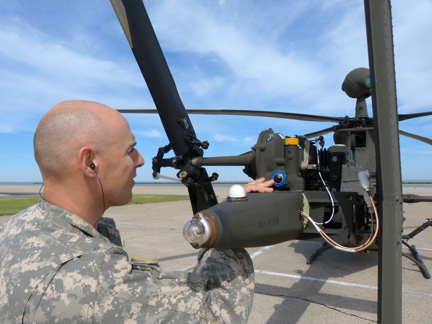 Helicopters such as this are repaired, overhauled and returned to service using parts acquired by the CCAD IPV team.