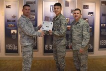 Airman 1st Class Chansol Kim, 47th Medical Support Squadron referral management technician, was chosen by wing leadership to be the “XLer” of the week, for the week of Feb. 12, 2018. The “XLer” award, presented by Col. Charlie Velino, 47th Flying Training Wing commander, is given to those who consistently make outstanding contributions to their unit and the Laughlin mission. (U.S. Air Force photo/Airman 1st Class Marco A. Gomez)