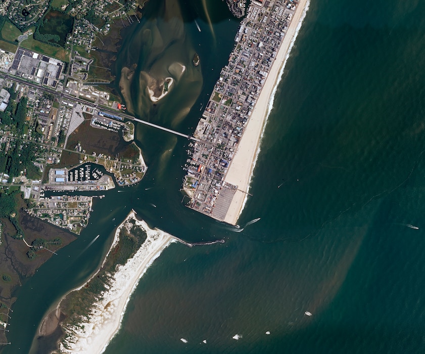 Aerial view of Ocean City Inlet