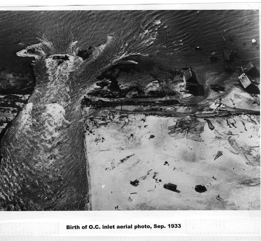 File photo from initial creation of Ocean City Inlet by a hurricane in 1933.