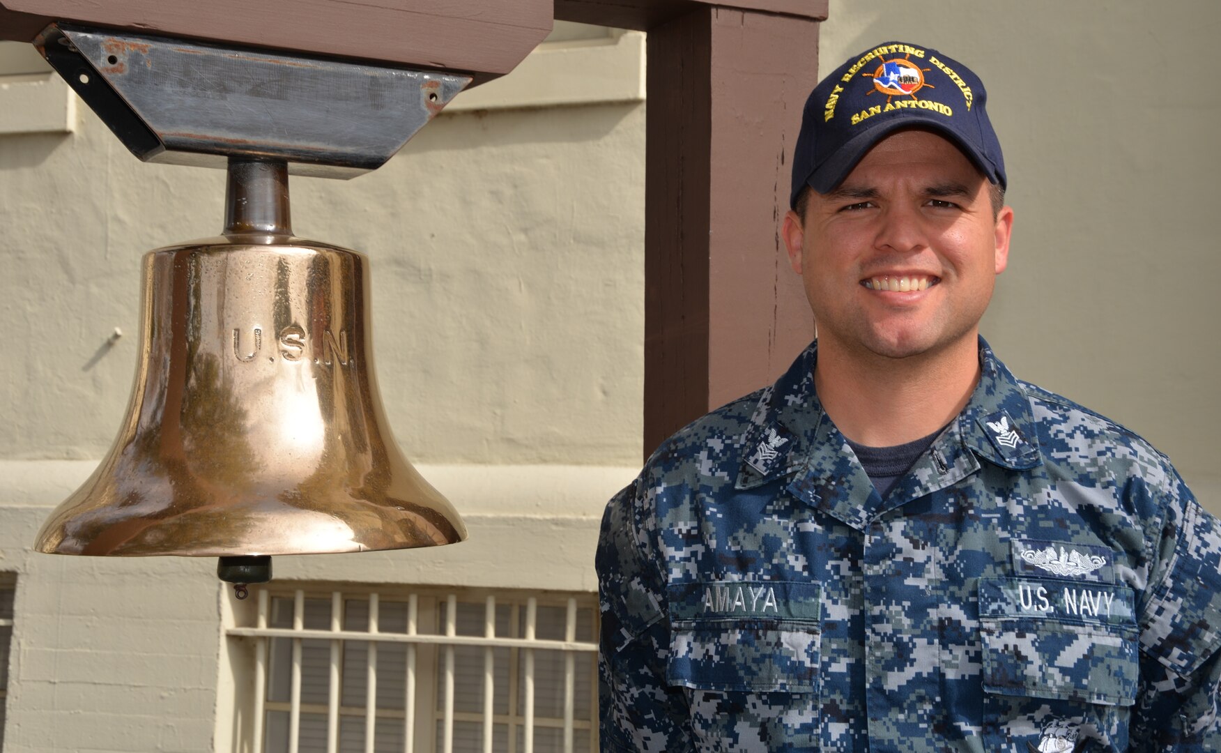 Petty Officer 1st Class Juan Amaya, Navy Recruiting District San Antonio Navy ROTC program coordinator, has been selected Sailor of the Year for NRD San Antonio. Amaya, a San Antonio native, was one of four finalists within NRD San Antonio for the award. The award is given to a superior petty officer within a Navy command who best represents the large number of dedicated Sailors serving in a particular type of duty as assigned.