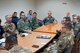 U.S. Air Force (USAF) Lt. Col. Jeremiah Castillo, 36th Mobility Response Squadron USAF director of operations, discusses humanitarian assistance/disaster relief (HA/DR) training with three COPE NORTH 2018 exercise directors and Saipan civil leaders and airport officials, Feb. 13. This year's COPE NORTH is an annual Pacific Air Forces tri-lateral HA/DR exercise with participants from the USAF, U.S. Navy, U.S. Marine Corps, Koku Jieitai (Japan Air Self-Defense Force), and Royal Australian Air Force. COPE NORTH is a model opportunity for expanding engagements with the Commonwealth of the Northern Mariana Islands.(U.S. Air Force photo by Capt. James Moore)