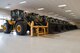 Airfield damage repair equipment rests inside in the newly repurposed building 1214, now a war reserve materiel storage warehouse at Yokota Air Base, Japan, Feb. 15, 2018.