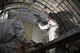 (02/13/2018) -- National Museum of the U.S. Air Force restoration specialist Brian Lindamood paints the bomb bay of the Boeing B-17F Memphis Belle. Plans call for the aircraft to be placed on permanent public display in the WWII Gallery here at the National Museum of the U.S. Air Force on May 17, 2018. (U.S. Air Force photo by Ken LaRock)