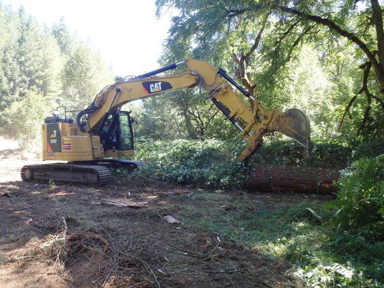 Timber donated from Portland District, U.S. Army Corps of Engineers, property used for South Santiam Watershed Council's Scott Creek restoration project.