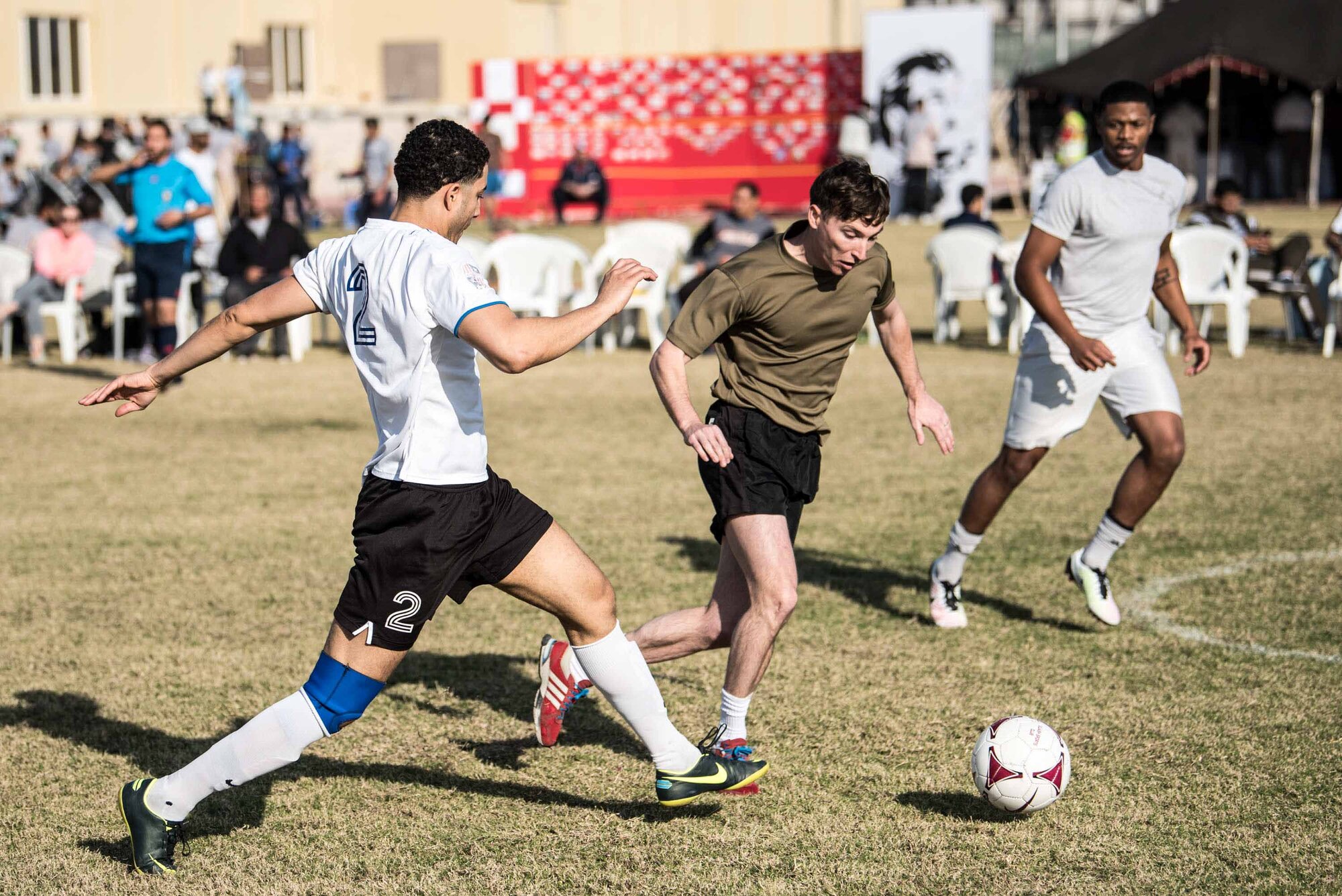 Coalition partners compete at Qatar National Sports Day event