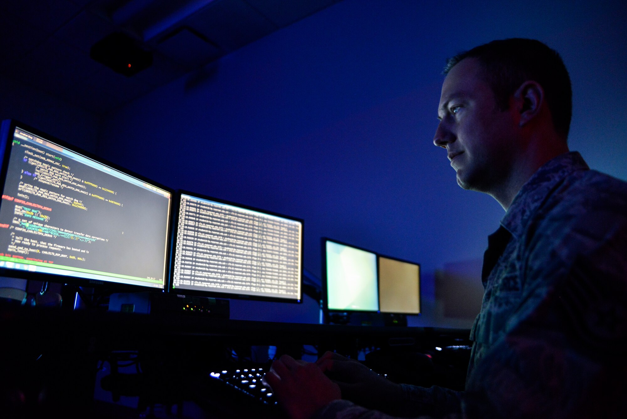 Man sitting at computers