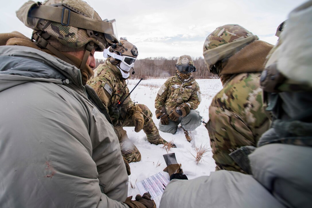 Airmen assigned to the 91st Security Forces Group participate in a three-day field training exercise in the Turtle Mountain State Forest, N.D.