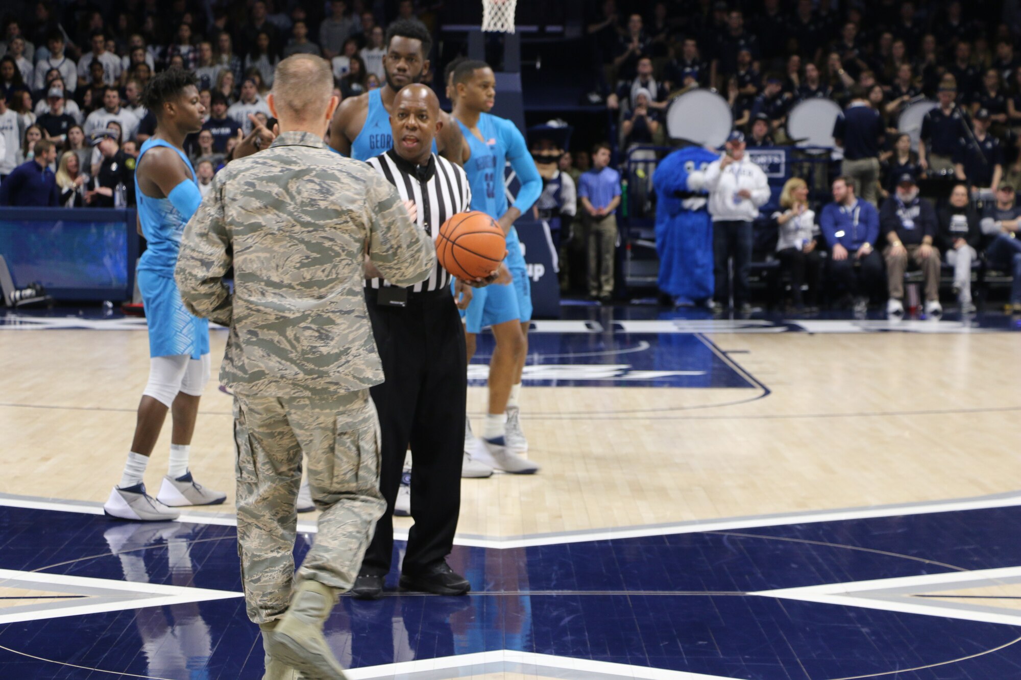 Wright-Patt joins in salute to vets at Xavier basketball game