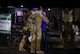 A member of the 66th Rescue Squadron is greeted by family after returning from deployment Feb. 8, 2018, at Nellis Air Force Base, Nevada. 66th RQS and 823rd MXS members were deployed for four months to support Operation Inherent Resolve. (U.S. Air Force photo by Airman 1st Class Andrew D. Sarver)