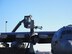 A 934th Airlift Wing C-130 is de-iced before a training mission Feb. 10.  (Air Force Photo/Paul Zadach)