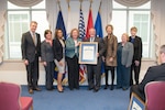 Deputy Secretary of Defense Patrick M. Shanahan and Under Secretary of Defense for Acquisition, Technology and Logistics, Ellen M. Lord, stand with the Special Programs Quick Close Out Team and winners of the David Packard Excellence in Acquisitions Award during a ceremony at the Pentagon in Washington, D.C., on Feb. 6, 2018. (DoD photo by Army Sgt. Amber I. Smith)