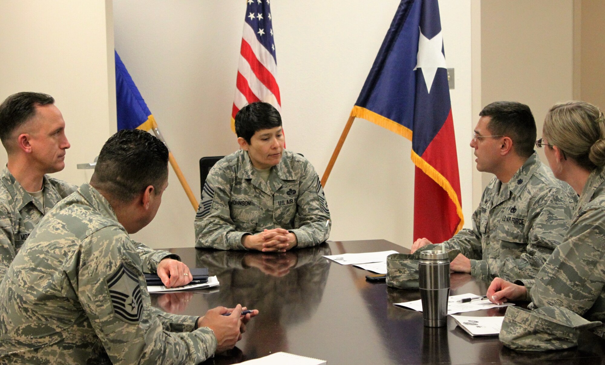 22AF commander, command chief visit 340th FTG