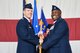 Lt. Col Cedric L. Finnen assumes command of the 944th Logistics Readiness Squadron during the squadron’s assumption of command ceremony here, at Luke AFB, Ariz., Feb. 11, 2018.