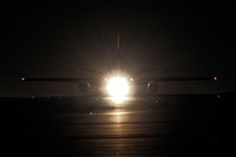 A U.S. Air Force KC-10 Extender assigned to the 380th Air Expeditionary Wing, Al Dhafra Air Base, United Arab Emirates, taxis toward the runway Feb. 13, 2018. The KC-10 Extender is one of 59 in the active duty Air Force’s inventory that is designed to increase the Air Force’s global mobility through aerial refueling. (U.S. Air Force photo by Airman 1st Class D. Blake Browning)