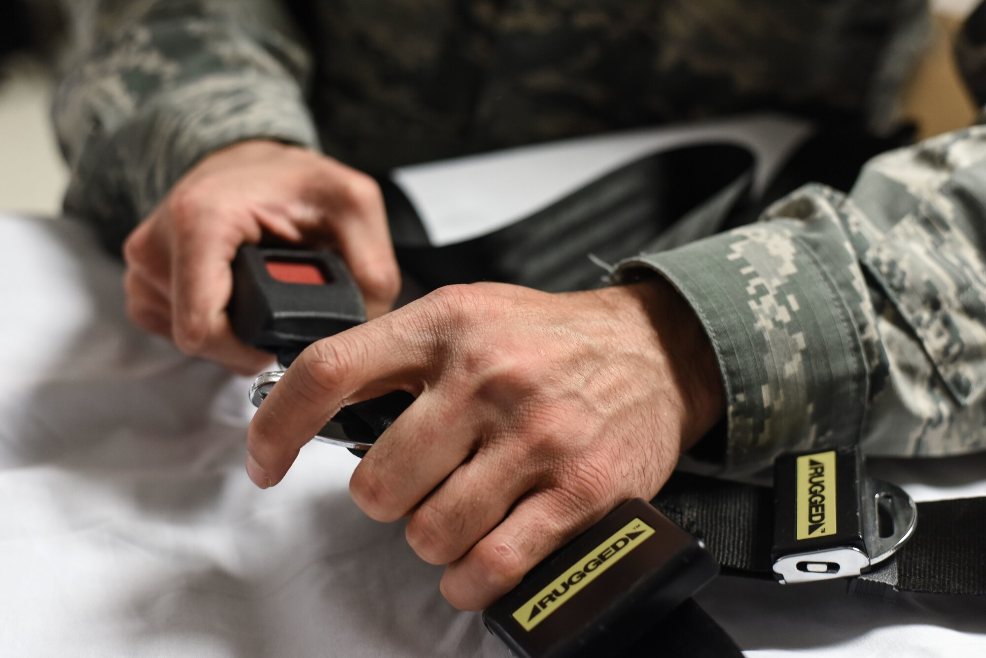A U.S. Air Force Airman assigned to the 39th Medical Operations Squadron prepares medical equipment during a medical contingency readiness exercise at Incirlik Air Base, Turkey, Feb. 16, 2018. During the exercise, the 39 MDG tested their ability to operate, evaluate and treat patients in an alternate facility, in case a real-world scenario such as a chemical or nuclear attack, were to occur. (U.S. Air Force photo by Senior Airman Kristan Campbell)