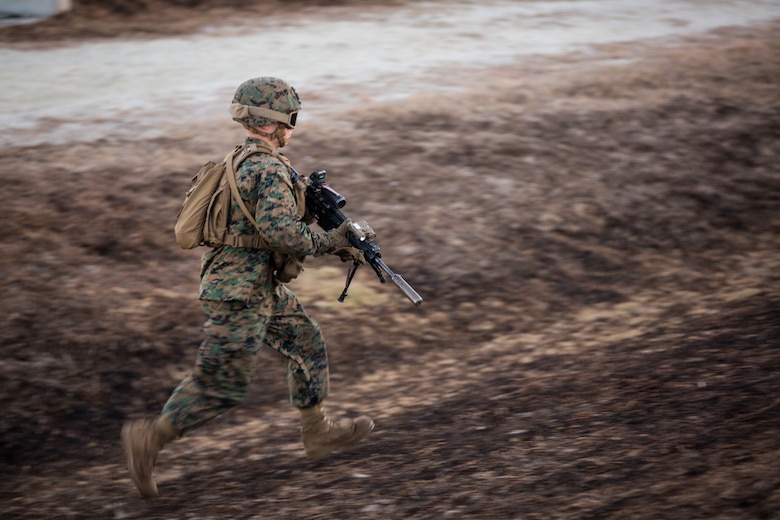 The Marines of 1/2 conducted immediate remedial action drills and traversed, searched and engaged targets moving from one to another.