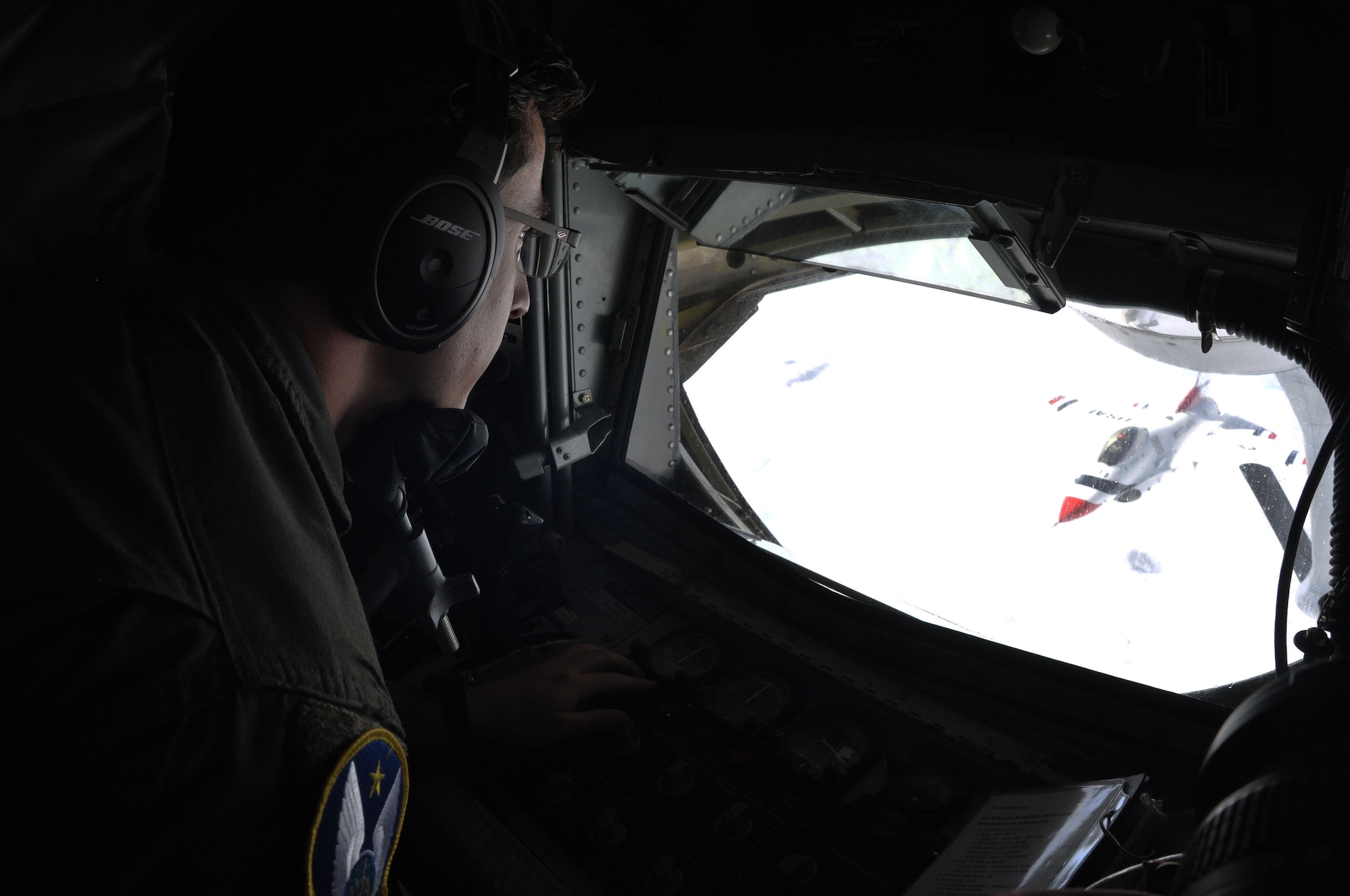 On Feb.18, the familiar F-16 Fighting Falcons from the U.S. Air Force Thunderbirds Demonstration Squadron flew across the skyline of Daytona Beach, Fla., to a crowd of thousands.

Air Force Reservists from McConnell's 931st Air Refueling Wing. This was the team’s first public flyover of 2018, and the “Ambassadors in Blue’s” performance was made possible by the airpower and efforts of