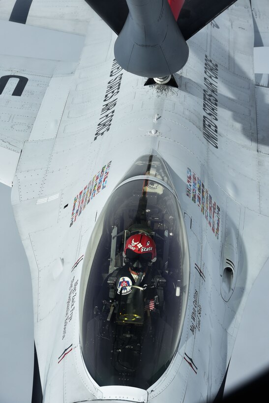 On Feb.18, the familiar F-16 Fighting Falcons from the U.S. Air Force Thunderbirds Demonstration Squadron flew across the skyline of Daytona Beach, Fla., to a crowd of thousands.

Air Force Reservists from McConnell's 931st Air Refueling Wing. This was the team’s first public flyover of 2018, and the “Ambassadors in Blue’s” performance was made possible by the airpower and efforts of