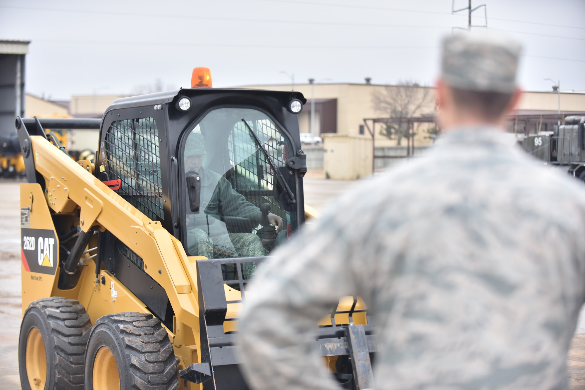 Members of the 509th Civil Engineer Squadron are trained to operate large vehicles Feb. 14 , 2017, at Whiteman Air Force Base, Mo.