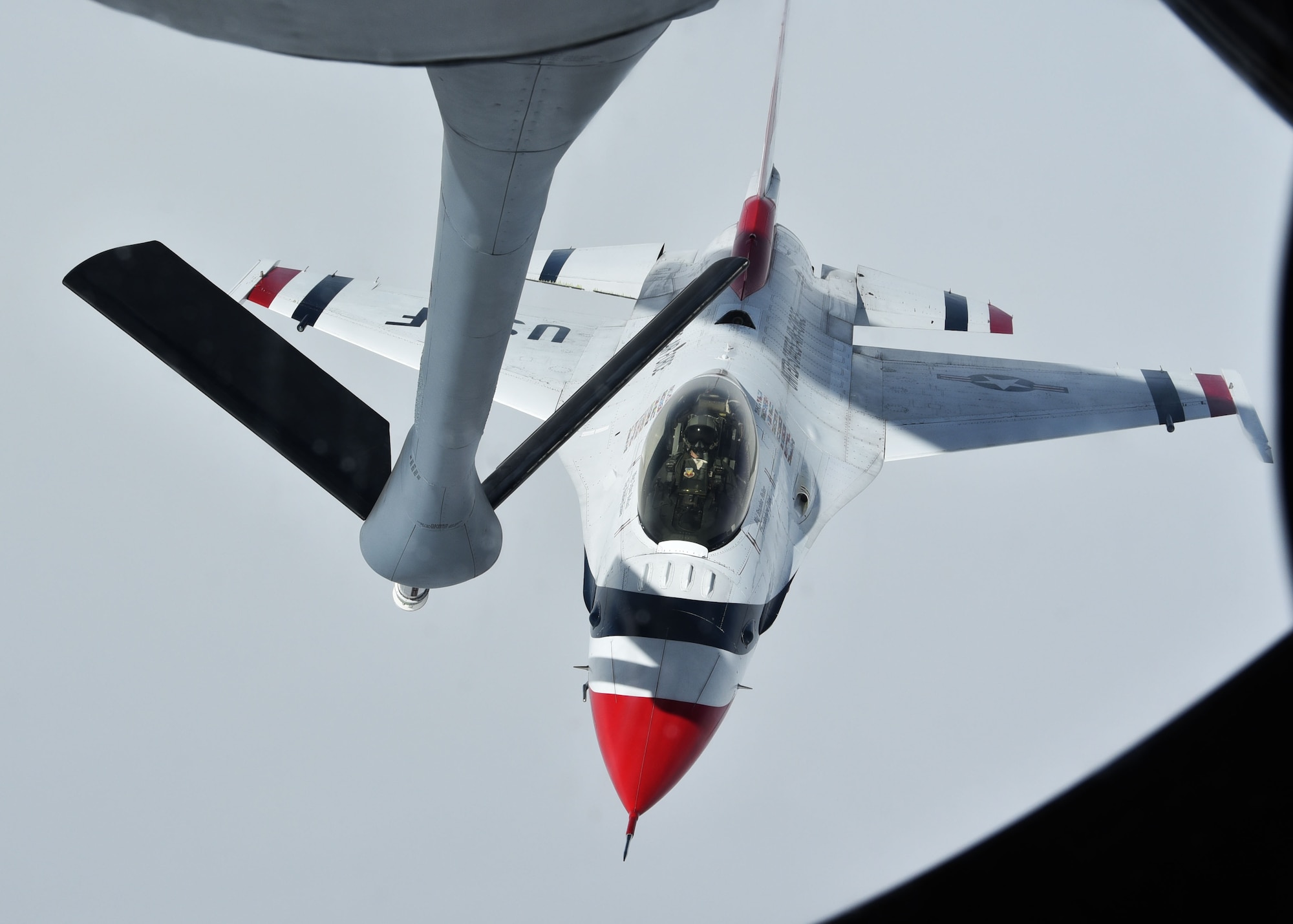 On Feb.18, the familiar F-16 Fighting Falcons from the U.S. Air Force Thunderbirds Demonstration Squadron flew across the skyline of Daytona Beach, Fla., to a crowd of thousands.

Air Force Reservists from McConnell's 931st Air Refueling Wing. This was the team’s first public flyover of 2018, and the “Ambassadors in Blue’s” performance was made possible by the airpower and efforts of