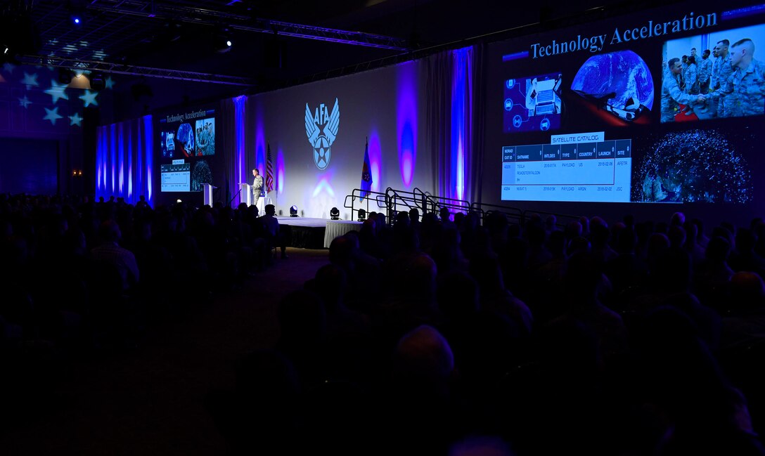 Chief of Staff of the Air Force Gen. David L. Goldfein speaks about innovation during the Air Force Association Air Warfare Symposium in Orlando, Fla., Feb. 23, 2018. (U.S. Air Force photo by Wayne A. Clark)