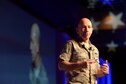 The commander of Air Combat Command, Gen. Mike Holmes discussed the importance of taking the lead in warfighting through innovation at the 2018 Air Warfare Symposium in Orlando, Florida, Feb. 23, 2018.