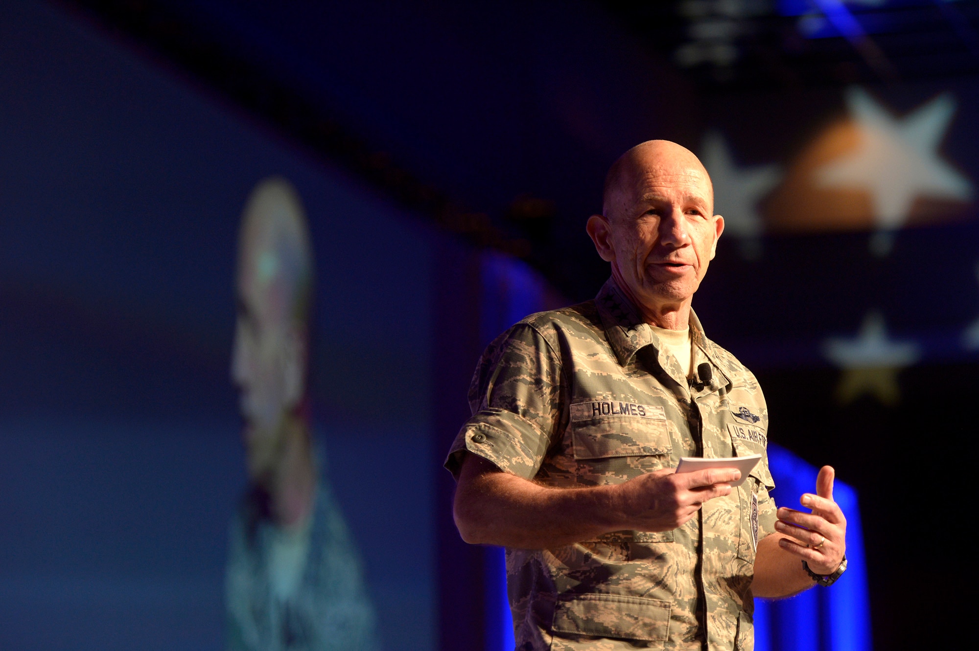 Photo commander of Air Combat Command, Gen. Mike Holmes at the 2018 Air Warfare Symposium