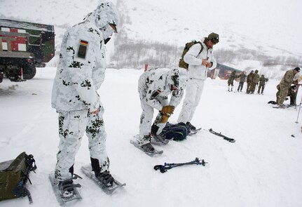 U.S., Allied, and partner-nation Soldiers from nine countries participate in the Cold Regions Military Collaborative Training Event at Arctic Valley in Joint Base Elmendorf-Richardson, Alaska, Feb. 22, 2018. The U.S. Army Alaska hosted event focused on strengthening relationships among allied and partner nations with experience operating in cold weather, and at high elevations; and set conditions for future collaboration.