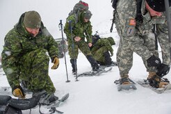 U.S., Allied, and partner-nation Soldiers from nine countries participate in the Cold Regions Military Collaborative Training Event at Arctic Valley in Joint Base Elmendorf-Richardson, Alaska, Feb. 22, 2018. The U.S. Army Alaska hosted event focused on strengthening relationships among allied and partner nations with experience operating in cold weather, and at high elevations; and set conditions for future collaboration.