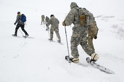 U.S., Allied, and partner-nation Soldiers from nine countries participate in the Cold Regions Military Collaborative Training Event at Arctic Valley in Joint Base Elmendorf-Richardson, Alaska, Feb. 22, 2018. The U.S. Army Alaska hosted event focused on strengthening relationships among allied and partner nations with experience operating in cold weather, and at high elevations; and set conditions for future collaboration.