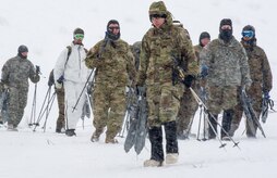 U.S., Allied, and partner-nation Soldiers from nine countries participate in the Cold Regions Military Collaborative Training Event at Arctic Valley in Joint Base Elmendorf-Richardson, Alaska, Feb. 22, 2018. The U.S. Army Alaska hosted event focused on strengthening relationships among allied and partner nations with experience operating in cold weather, and at high elevations; and set conditions for future collaboration.